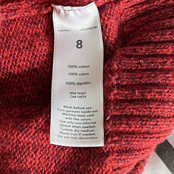 Osh Kosh Sweater Kids Sz 8 Red Holiday Christmas Outwear - Picture 6 of 7